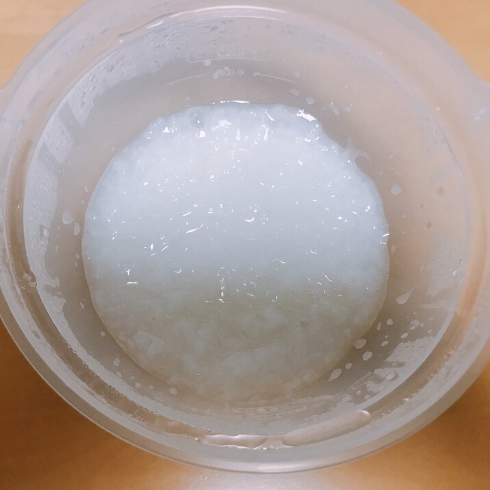 【離乳食中期】ごはんとレンジで作る7倍粥